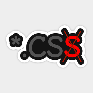 Know the difference: CS and CSS file Sticker
